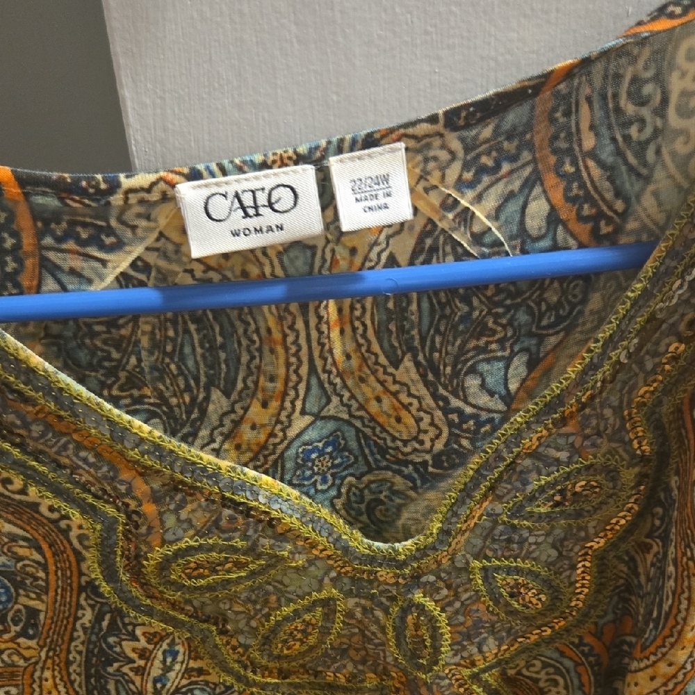 Cato Multicolor Paisley Blouse - Picture 3 of 5